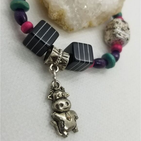 Silly cow art deco bracelet stretch - Picture 2 of 2